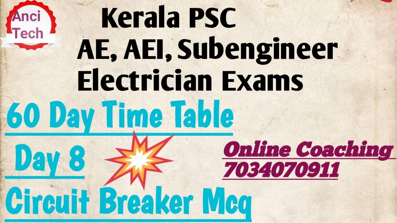 Kerala PSC AE, AEI, Subengineer 60 Day Study plan -Day 8 💯💯💯💯💯