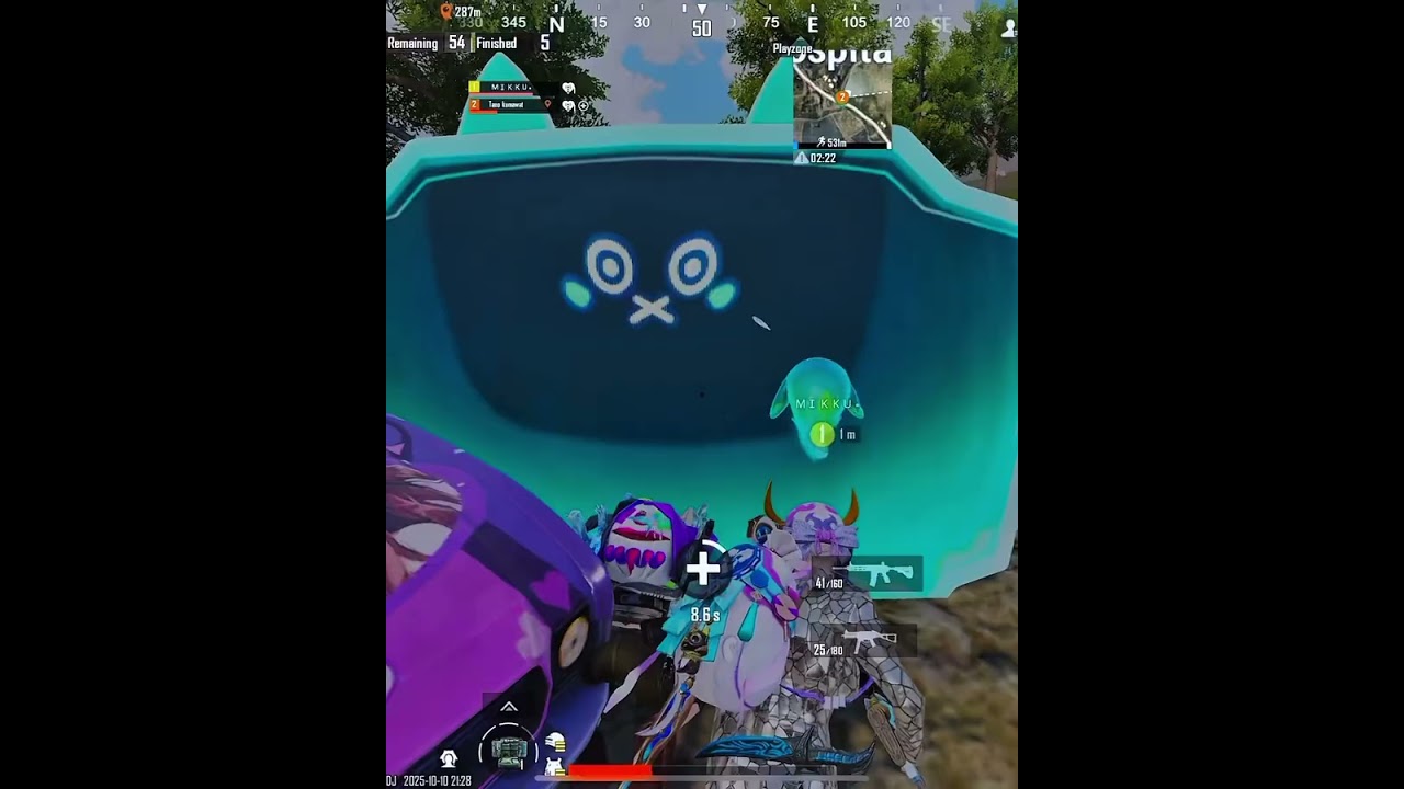 Teammate defended in difficult conditions 