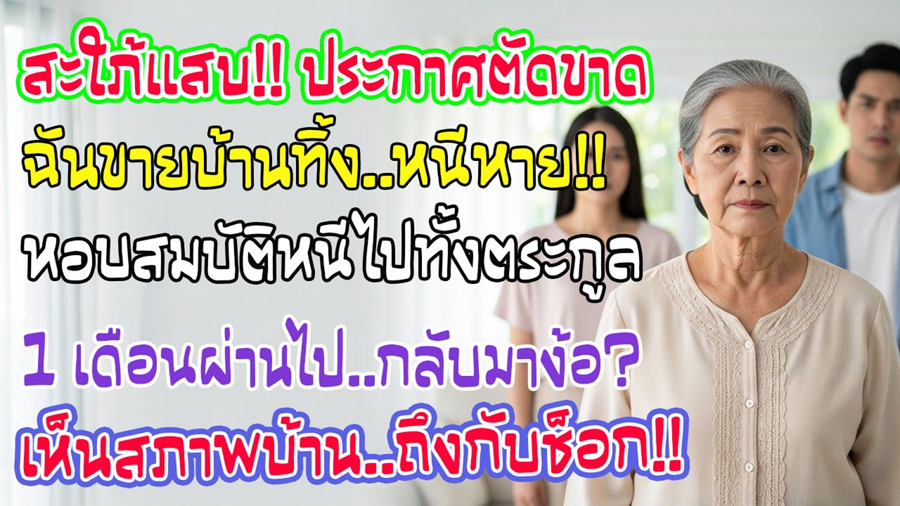 สะใภ้ลั่นไม่เหยียบบ้านผัว! แม่เลยขายบ้านหอบเงินหนีหายทั้งตระกูล 1เดือนผ่านไปสะใภ้หน้าซีดเผือด