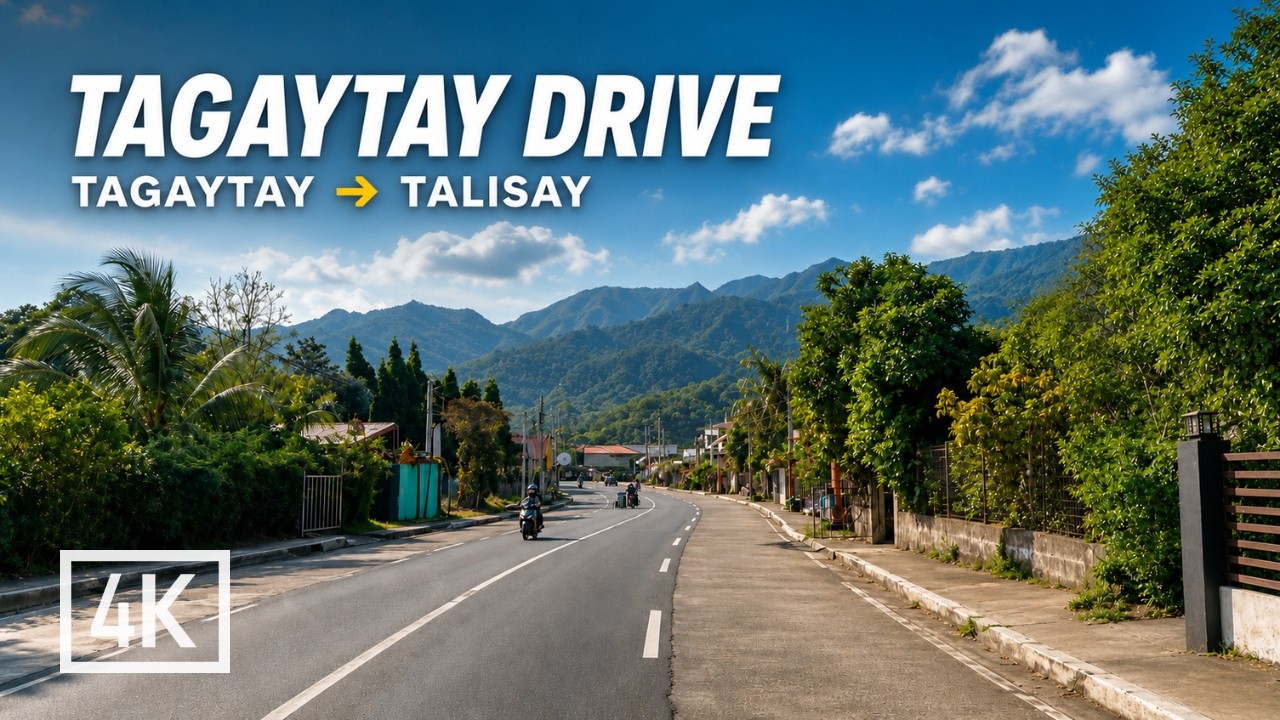 4K Driving Philippines 🇵🇭｜Tagaytay to Talisay｜Daytime Mountain Drive
