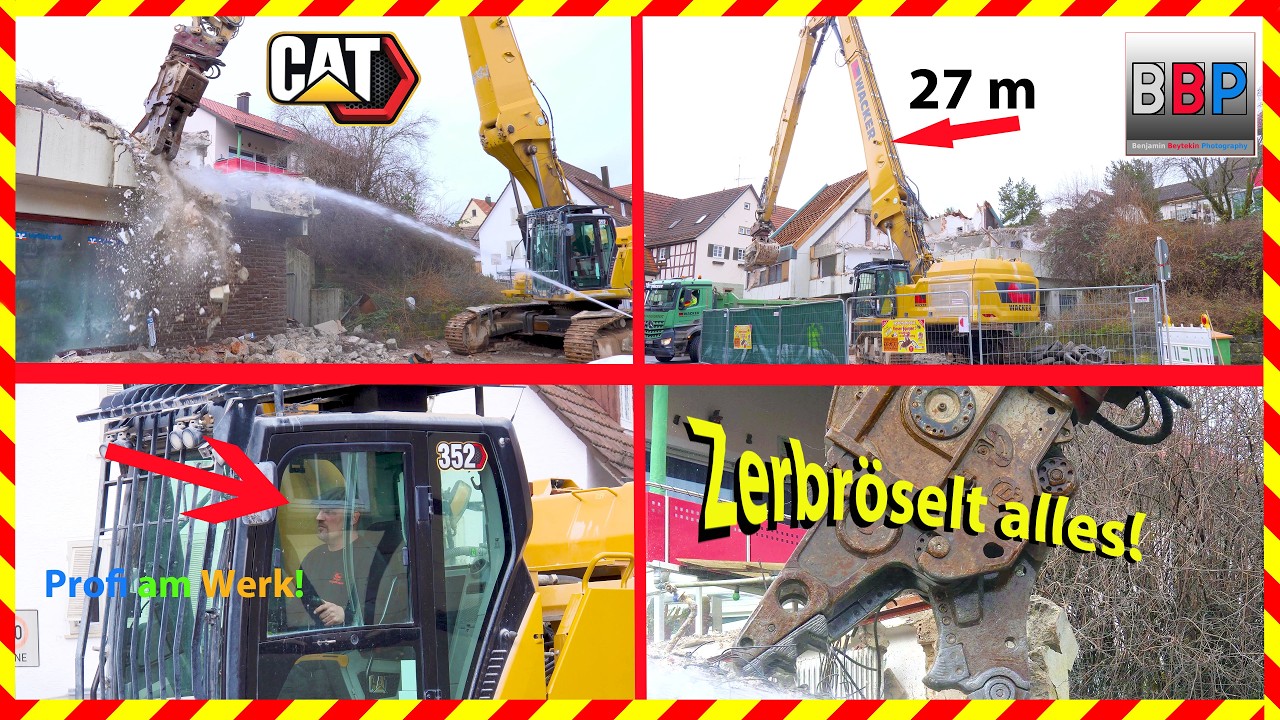 CAT 352 UHD m. Sortiergreifer und Schere, Weinstadt, 2026.  Teil 1  #caterpillardemolition