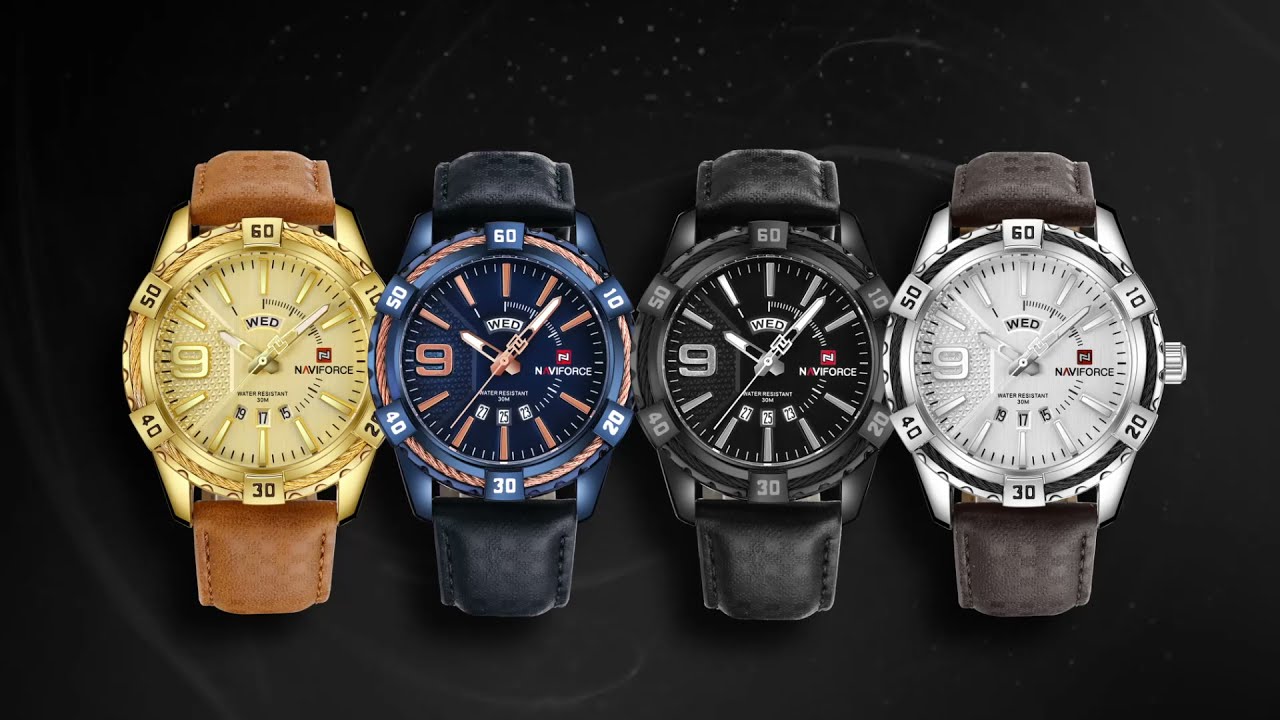 NAVIFORCE Top 10 Sales Calendar Multifunctional Seiko Movement Quartz Watch NF9117L Leather Strap
