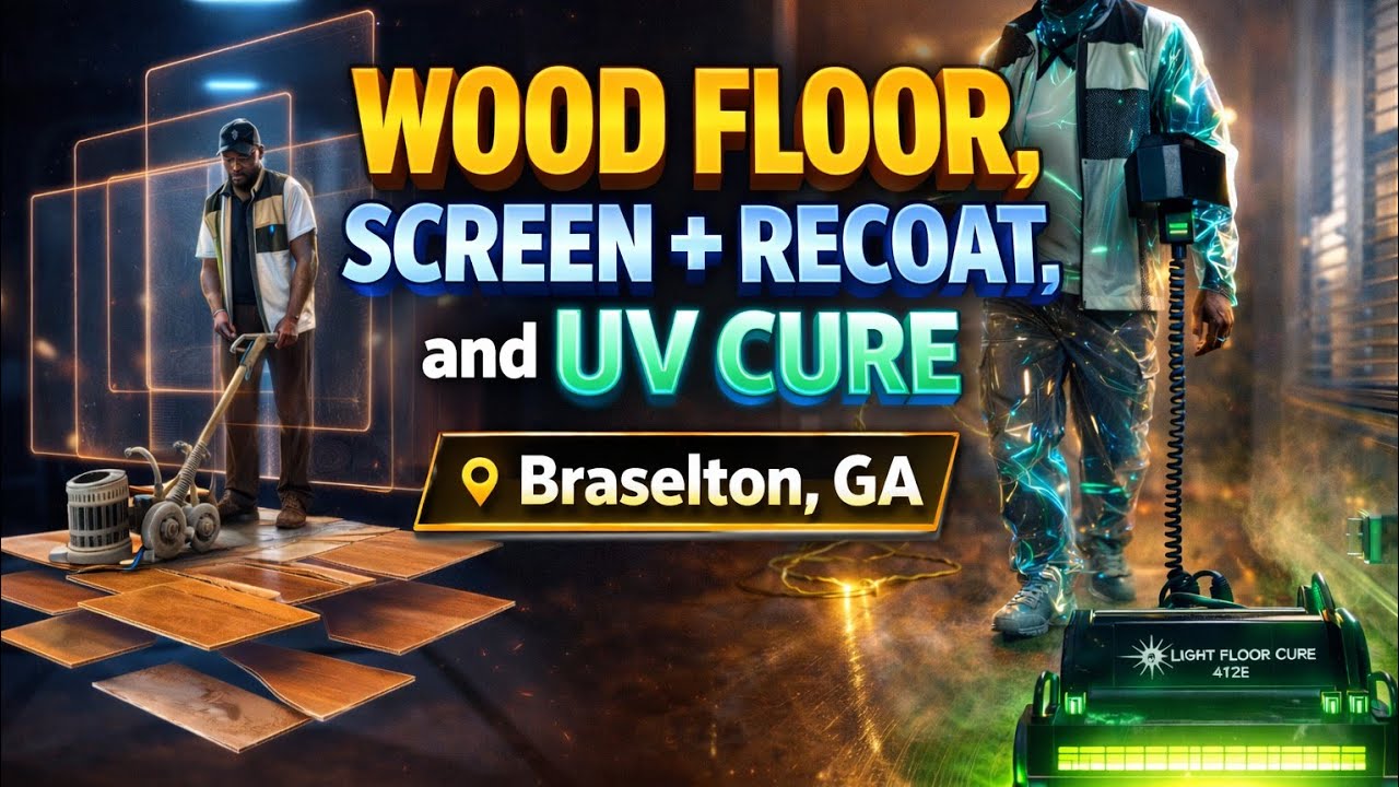 Referred Hardwood Floor Restoration | Screen & Recoat with UV Cure | Braselton, GA