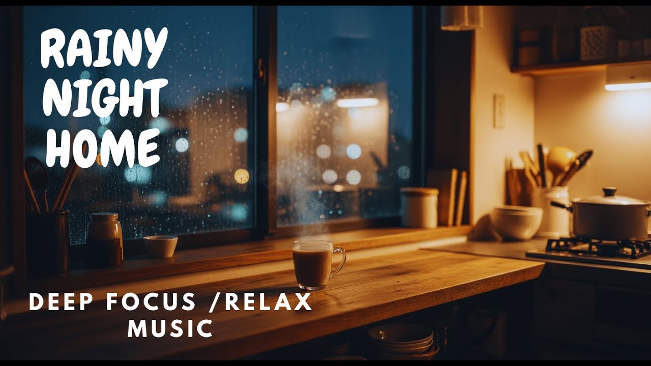 Rainy Night at Home | Soft Rhodes Jazz for Coding, Studying & Relaxation (No Melody)