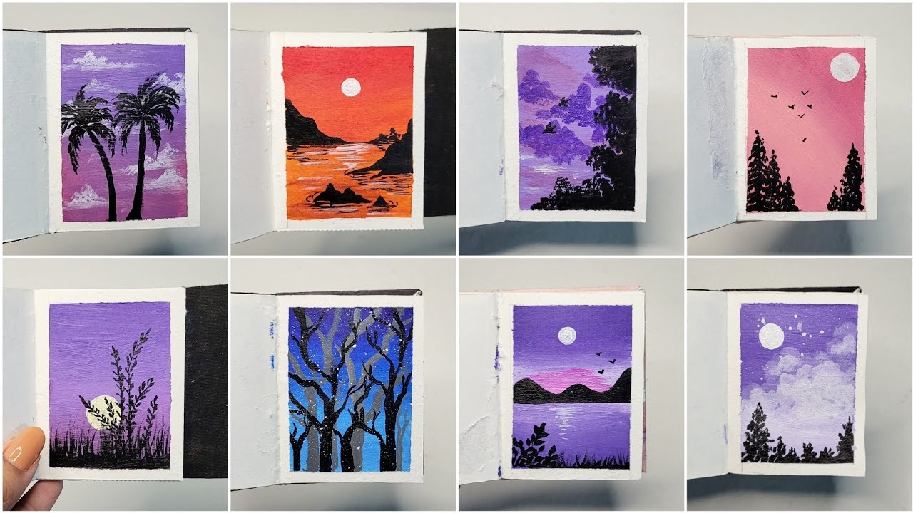 8 Easy Amazing Mini Painting 🎨 Ideas 😍//Easy Paintings For Beginners 🖌️ #art #painting#15 #40