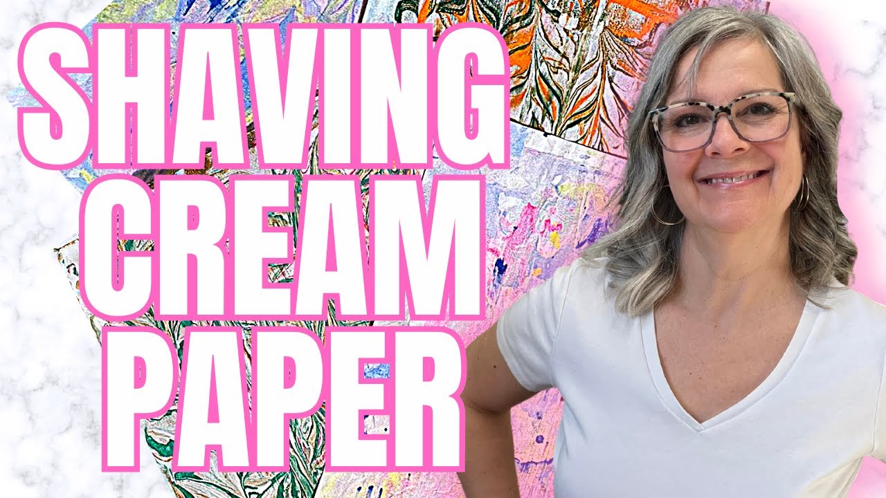 How to Paint with Shaving Cream / DIY Marbled Paper Crafting