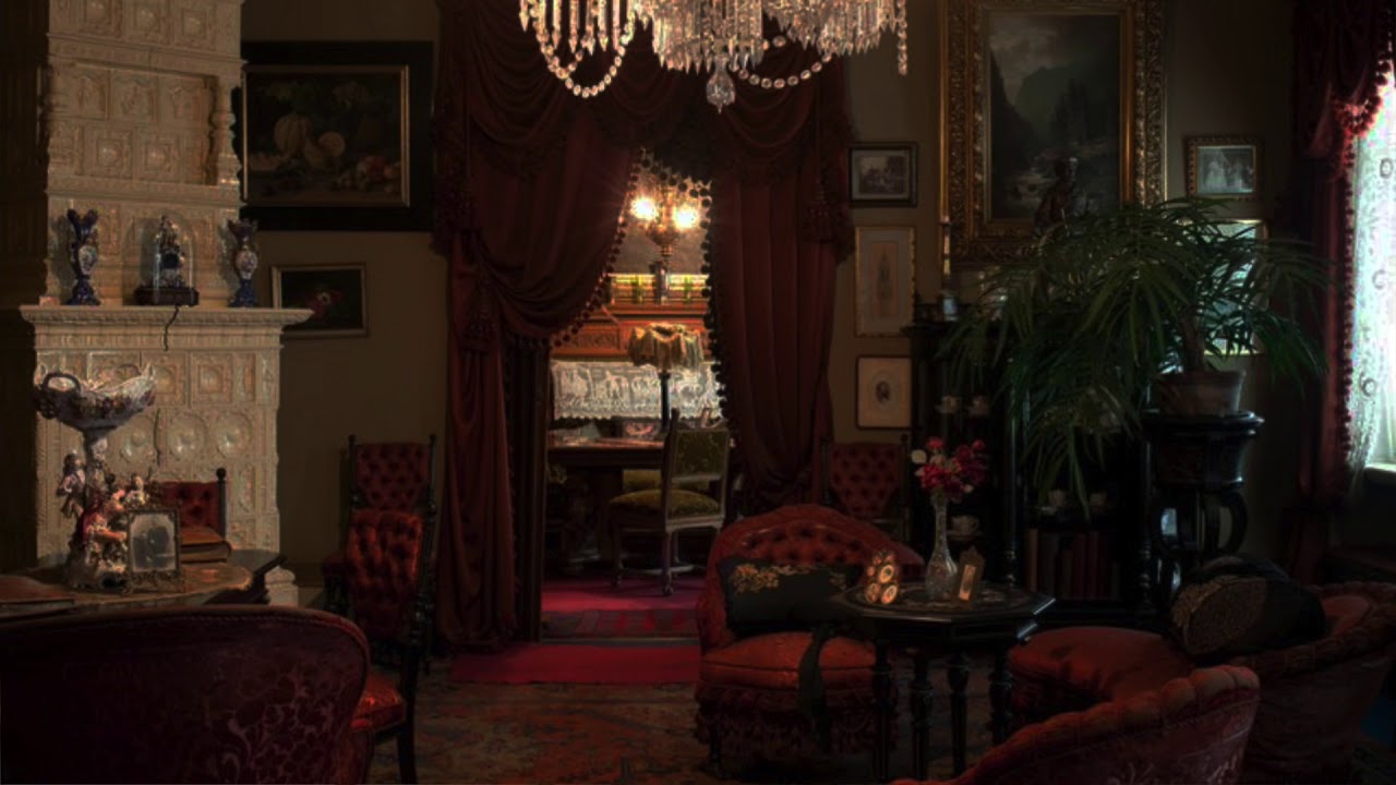 ASMR - Evening in Downton Abbey's drawing room (soundscape)