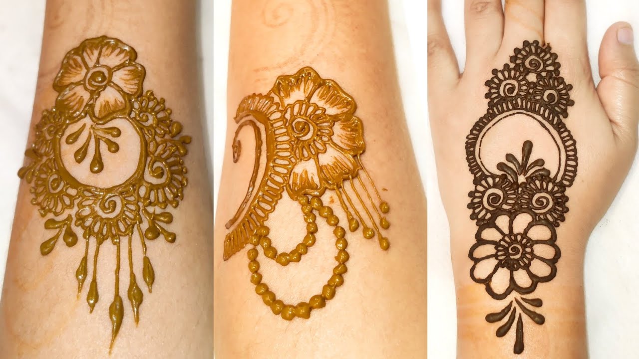 3 Designs in One Video ❤️🔥l Beautiful Mehndi Design #beautifulmehndi #mehndi 