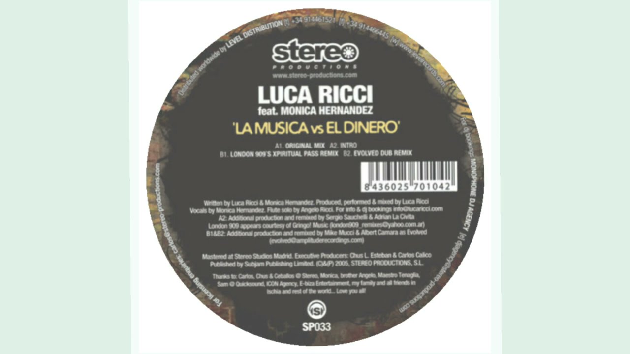 Luca Ricci feat. Monica Hernandez - La Musica vs El Dinero (London 909 Remix)