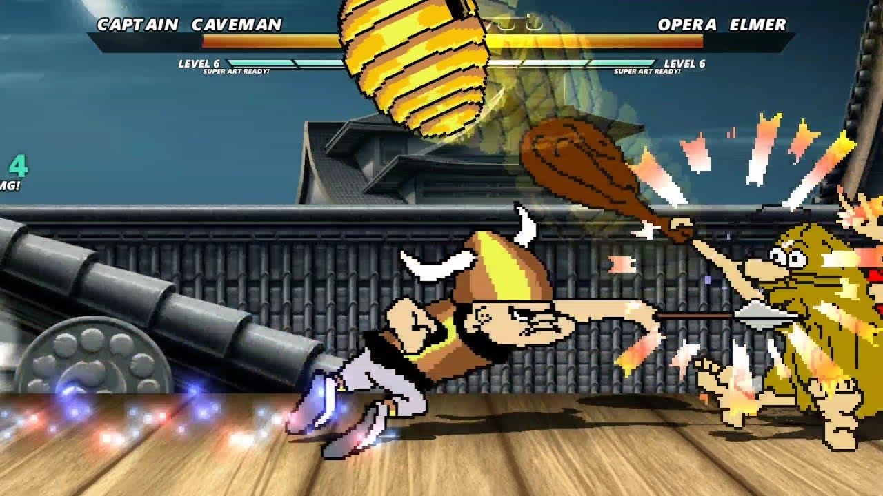 CAPTAIN CAVEMAN vs OPERA ELMER - Highest Level Incredible Epic Fight!