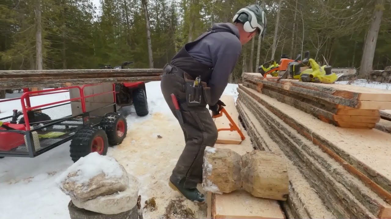 Using the Back-Saving LogOX Hauler Around Your Sawmill