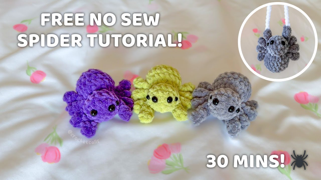 🕷️ Free NO SEW Crochet Spider Tutorial 🕸️ | 30 Min Amigurumi for Beginners