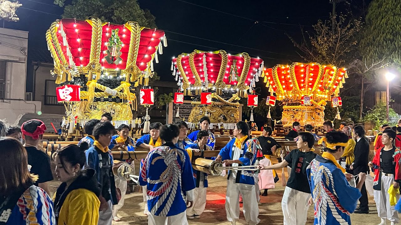 R5.10.7 淡路島 室津八幡神社秋祭り だんじり 宮出(宮田・里・西濱)  2023/10/07(土)