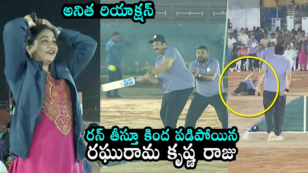 Raghurama Krishna Raju injured in Cricket | Home Minister Anitha | Raghurama Krishnam Raju Batting