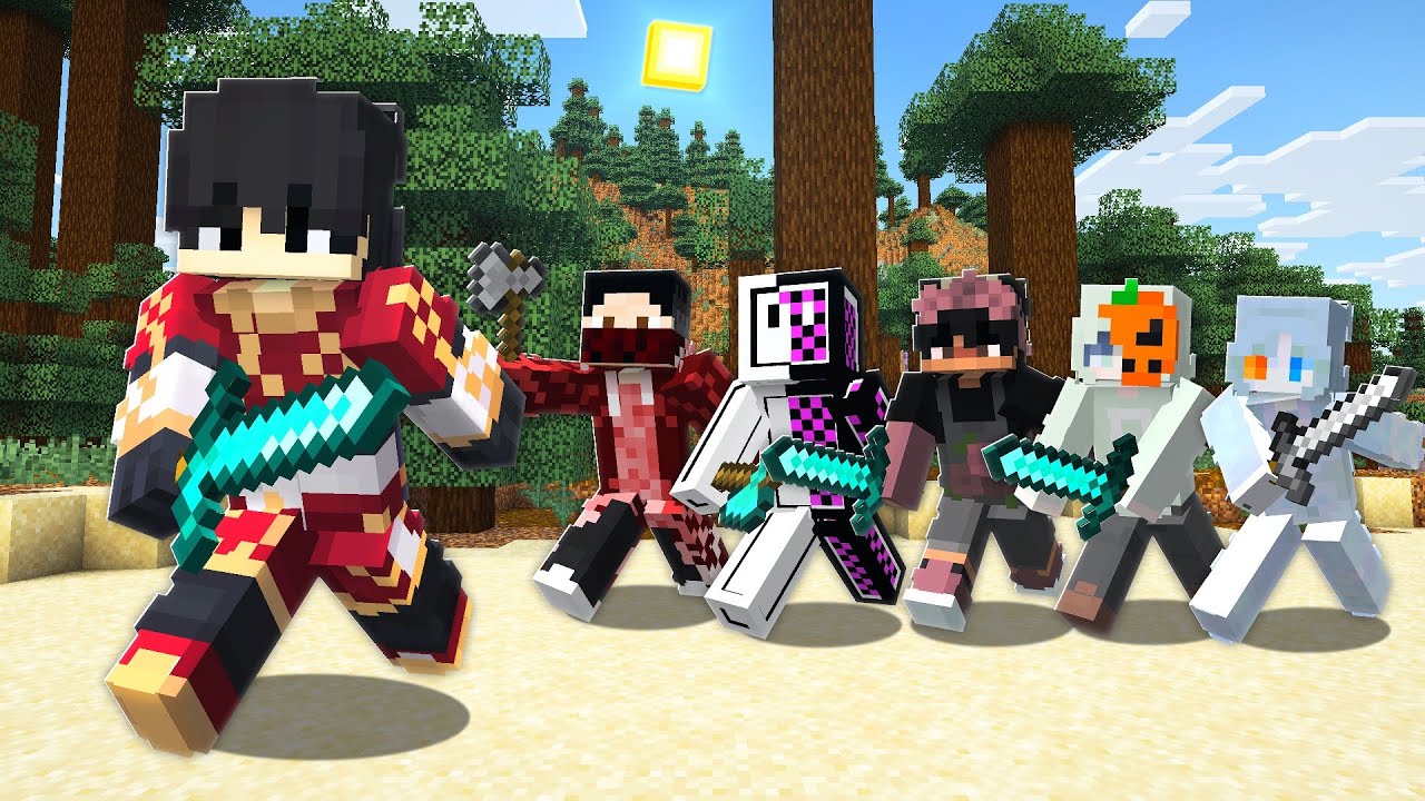Minecraft Speedrunner VS 5 Hunters REMATCH