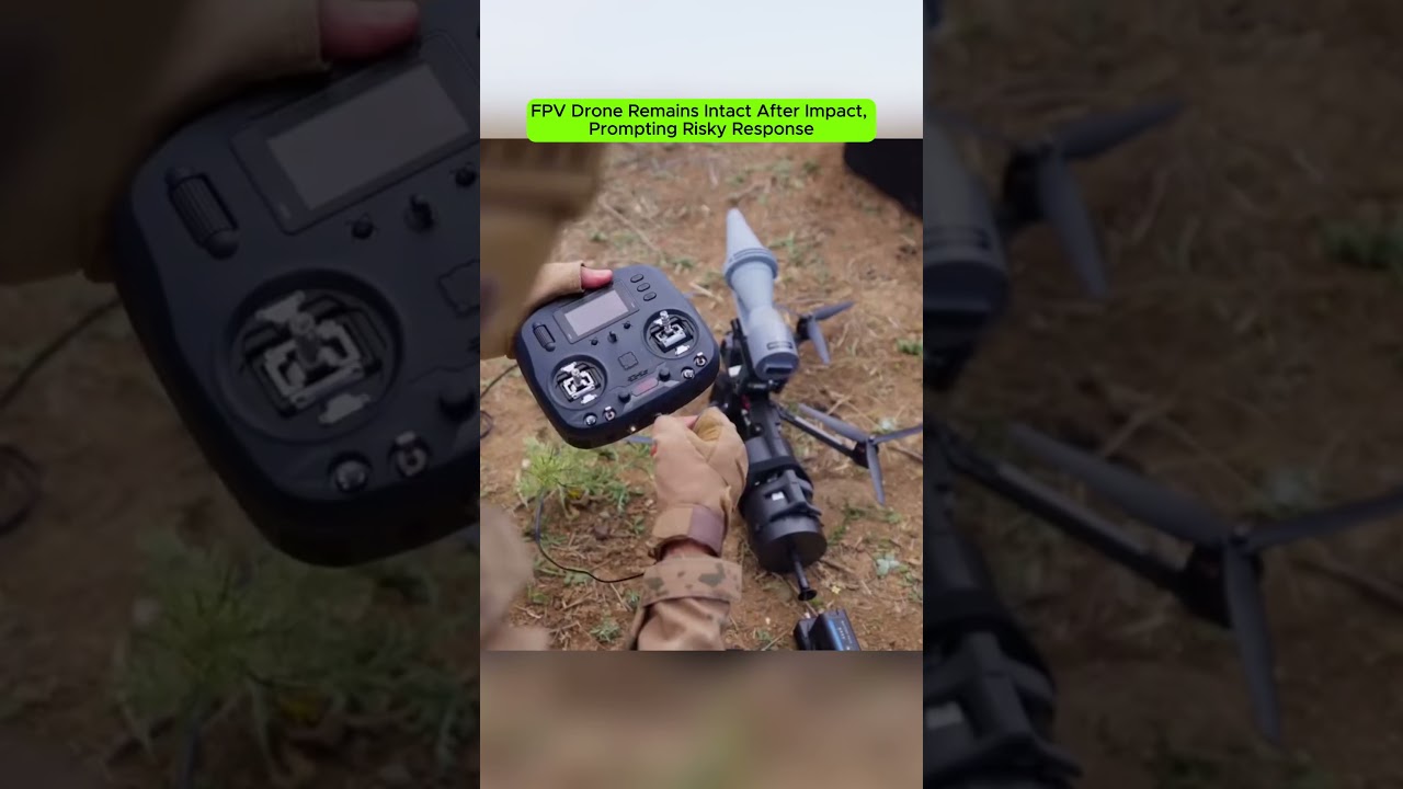 FPV Drone Remains Intact After Impact, Prompting Risky Response.