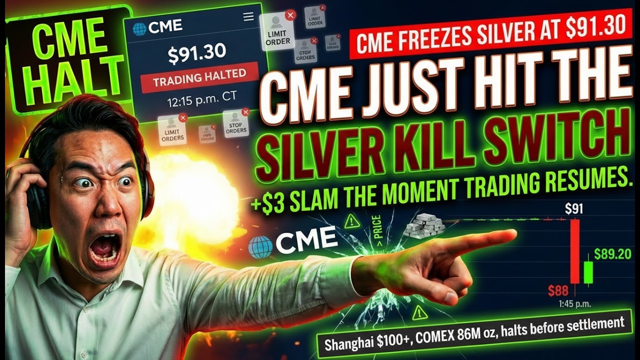 JUST IN: CME PULLS THE SILVER DEAD‑SWITCH — $91 FROZEN, THEN A VIOLENT $3 SMASH ON REOPEN