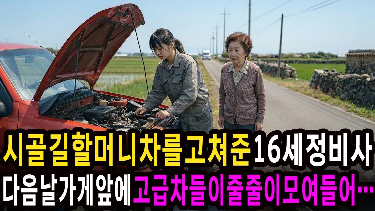 시골길 할머니 차 고쳐준 16세 정비사... 다음 날 가게 앞, 고급차들이 줄줄이 모여들어..