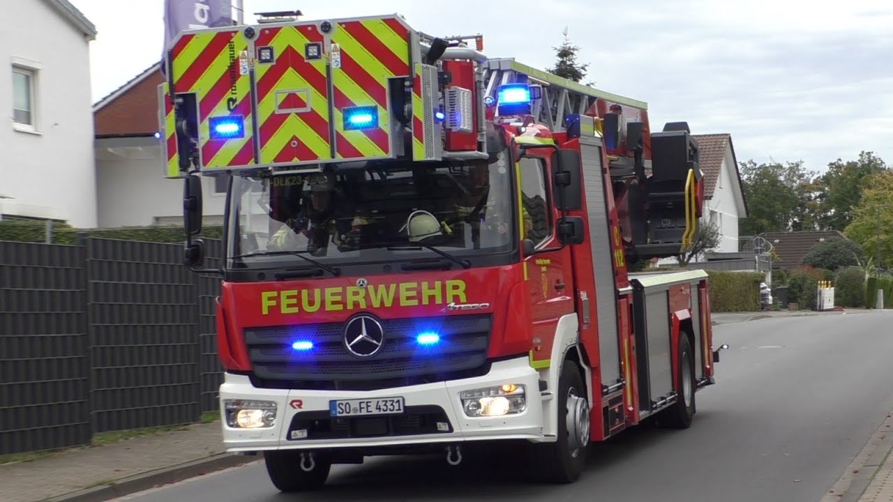 [NEUE DREHLEITER] Einsatzfahrten Feuerwehr & Rettungsdienst in ERWITTE zu GROẞÜBUNG