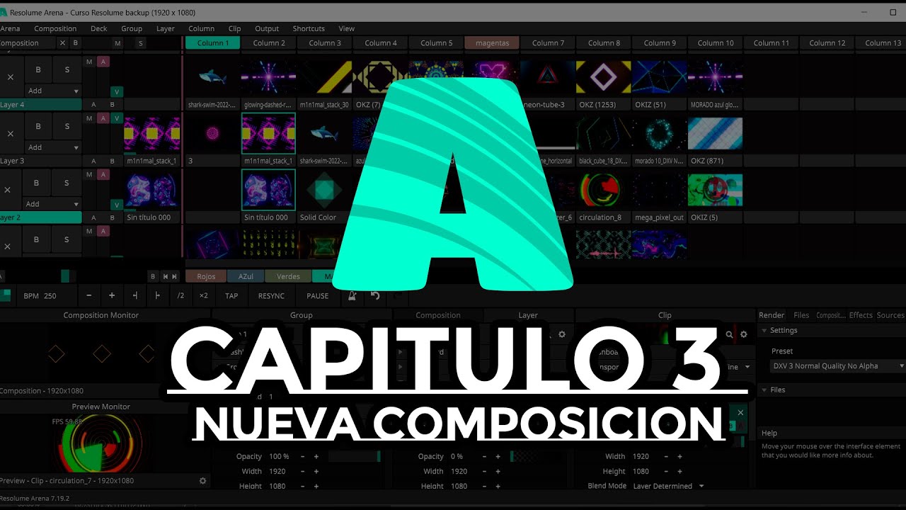 Curso Resolume Arena Cap: 3 - Nueva Composicion