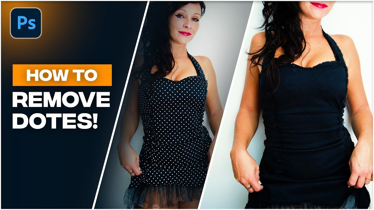 How to Remove Dotes on Clothes - Short Photoshop Tutorial #shorts
