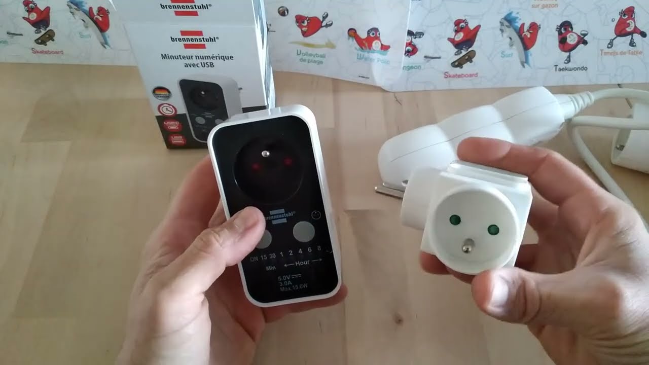 Découverte prise minuteur numérique USB/230v 🧐