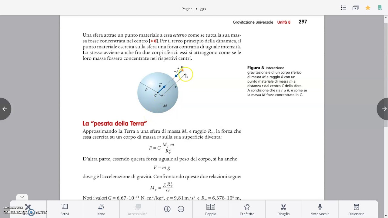 PESATA DELLA TERRA   CAMPO GRAVITAZIONALE