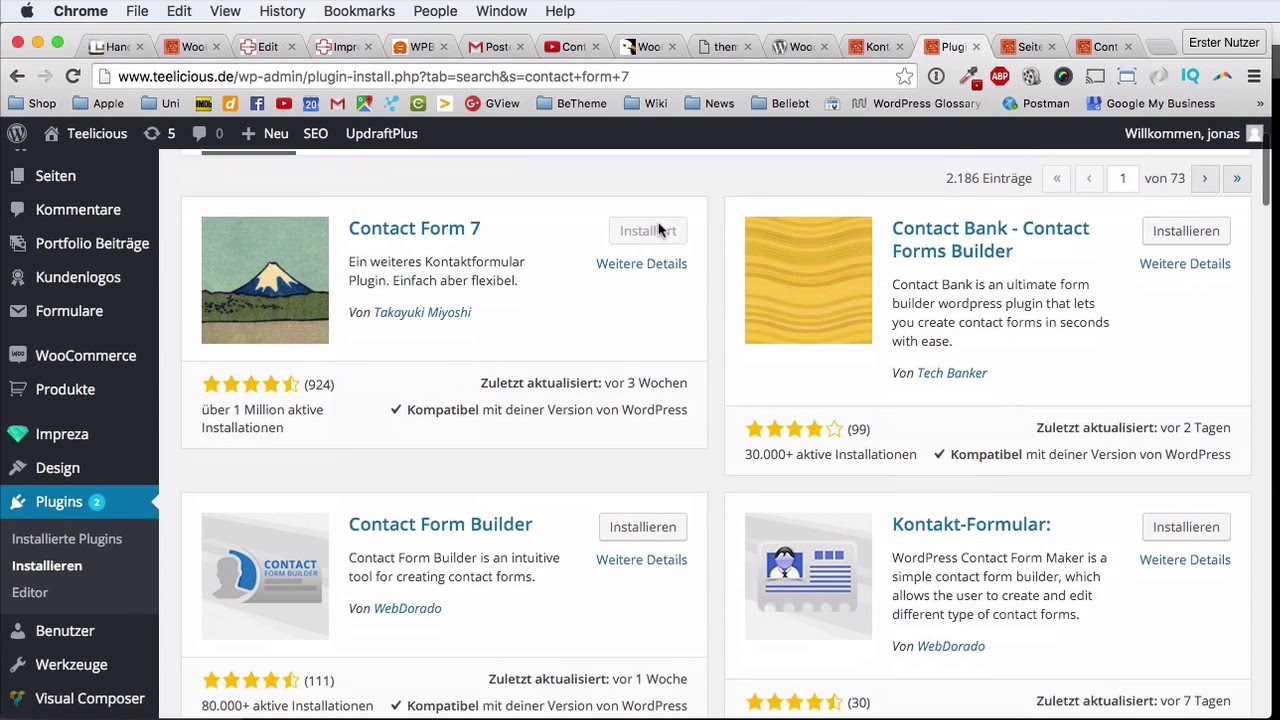 Contact Form 7 WordPress Tutorial DEUTSCH/GERMAN