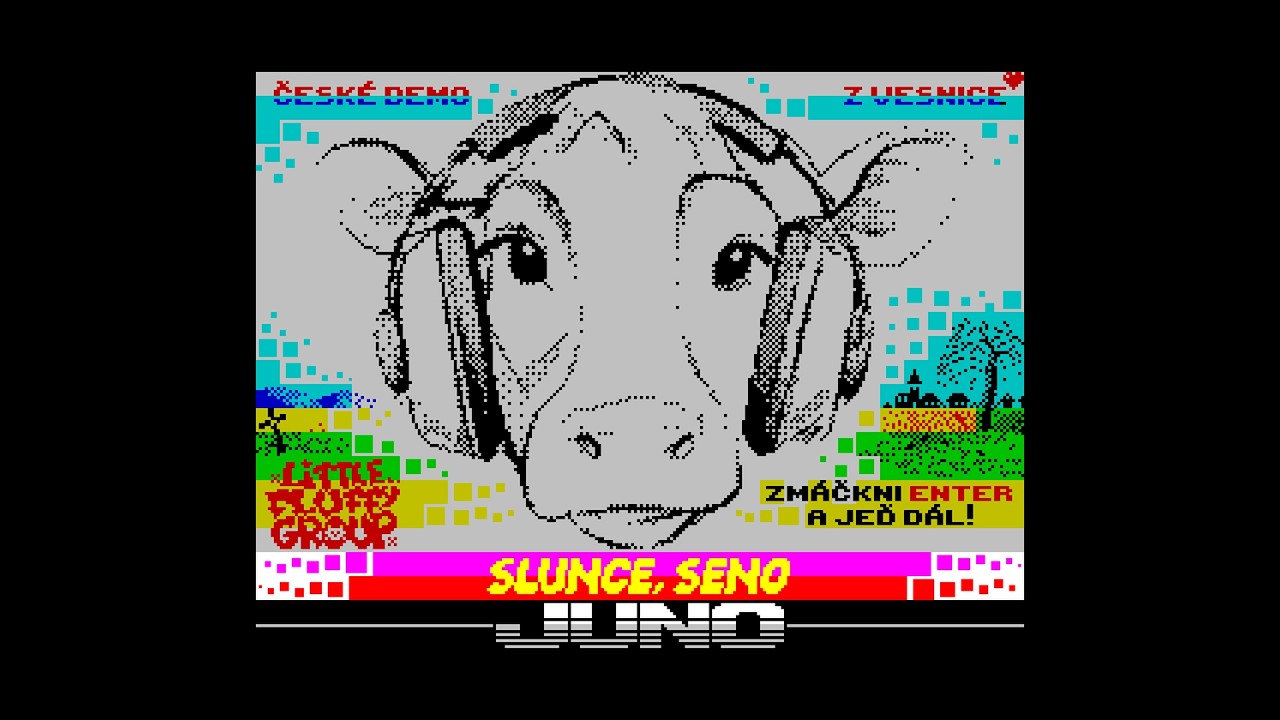 ZX Spectrum demo: SLUNCE, SENO, JUNO (2026 Little Fluffy Group)