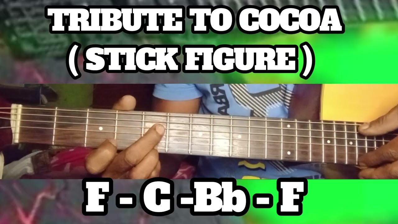 TRIBUTE TO COCOA ( STICK FIGURE ) BASIC CHORDS TUTORIAL GUITAR