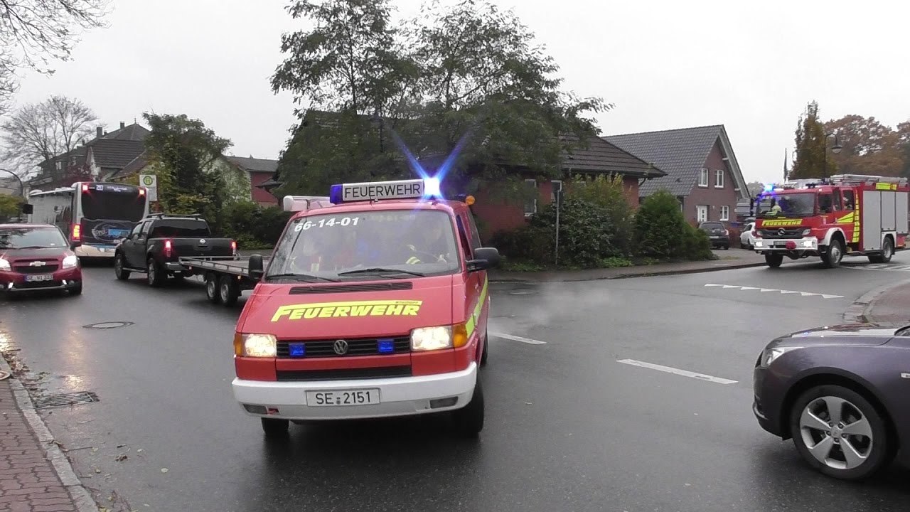 [2xSirenenalarm] MTW + HLF 20 + LF 10/6 FF Kisdorf mit Hornkonzert [Selten]