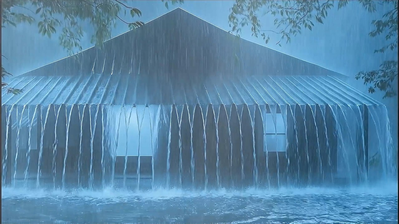 Powerful Rainstorm at Night ⛈️ Fierce Thunder on Tent Roof for Fast Sleep and Relaxation