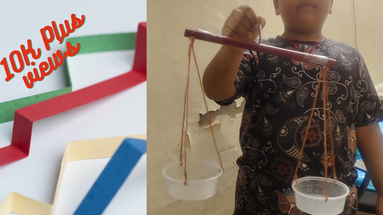 #diy weighing balance using waste materials @thumbavila best out of waste food container
