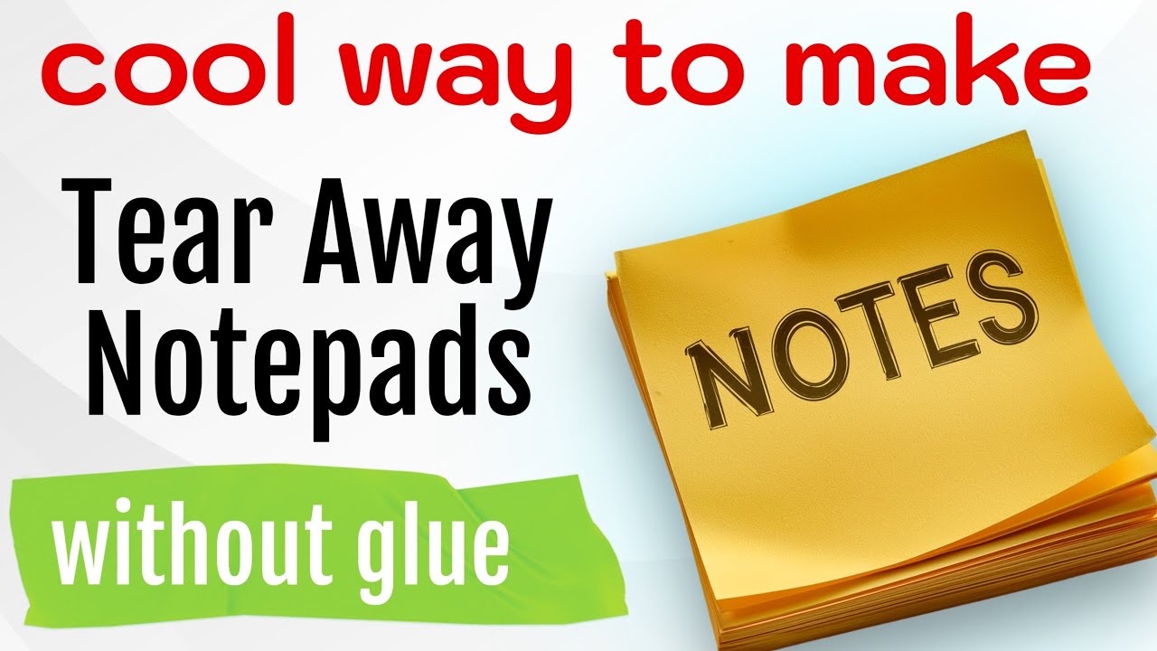 HAVE YOU TRIED THIS METHOD??  Easy Tear Off Notepad DIY! NO GLUE NEEDED💙