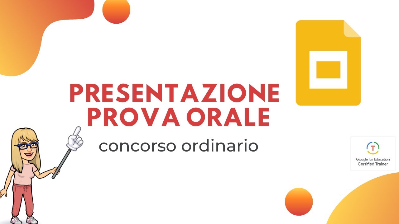 Prova orale concorso ordinario: la presentazione
