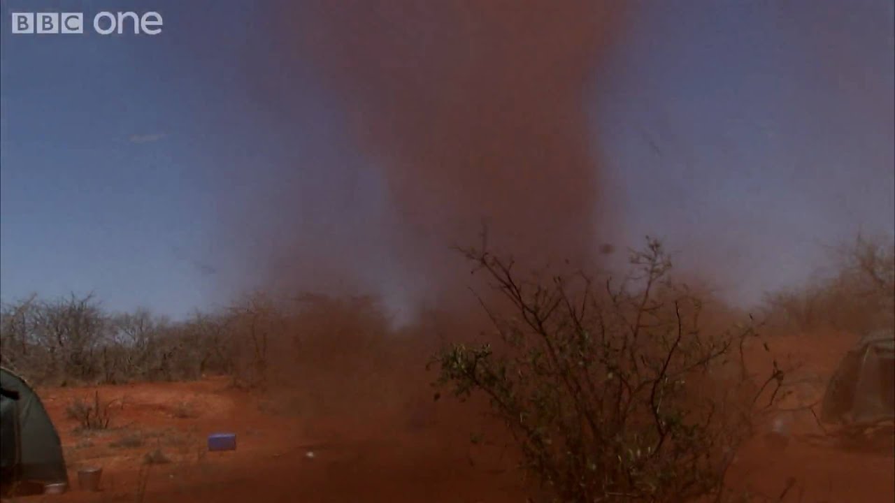 Dust Devil Blows Away Campsite - Wildest Dreams - BBC