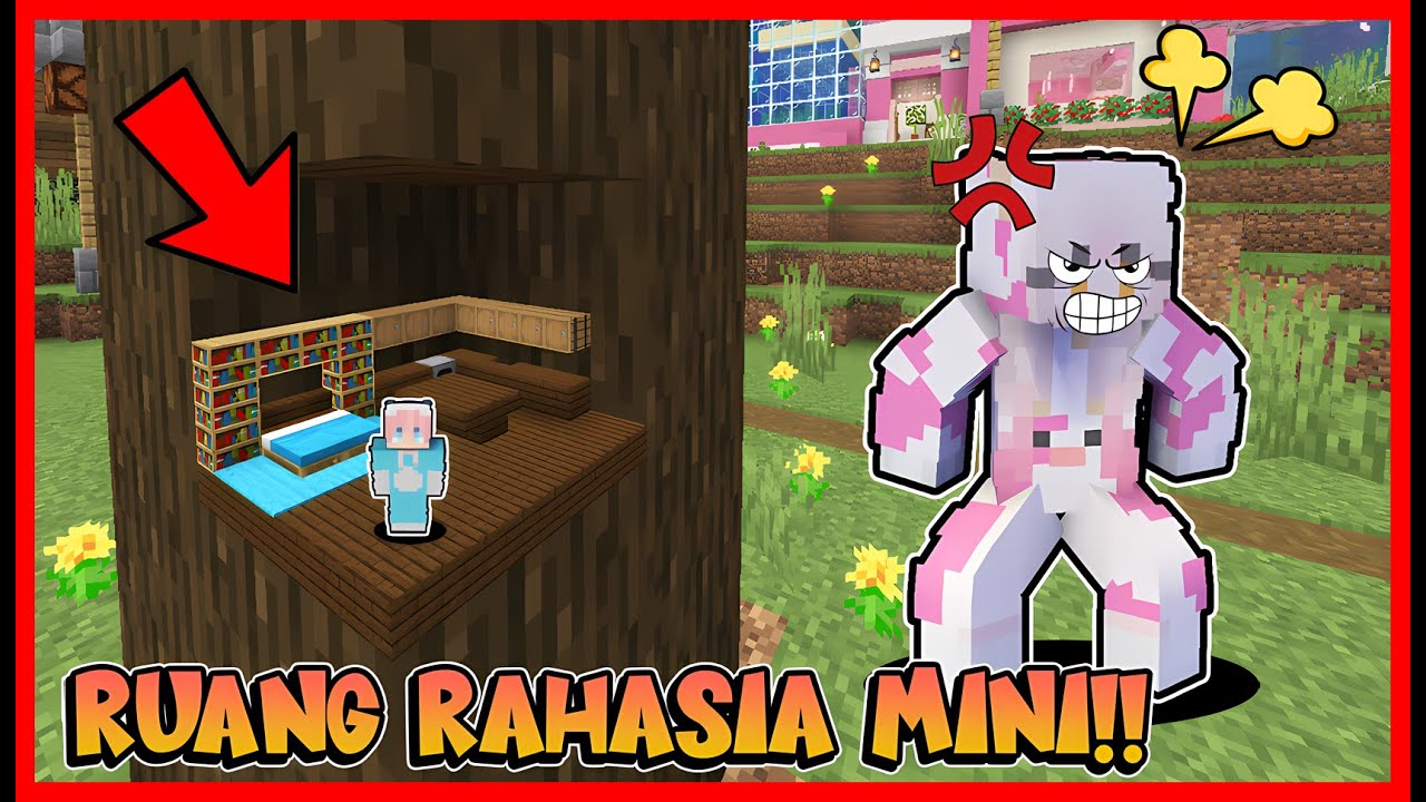 ATUN KABUR DARI MOMON DENGAN BANGUN RUANG RAHASIA MINI !! Feat @MOMON Minecraft