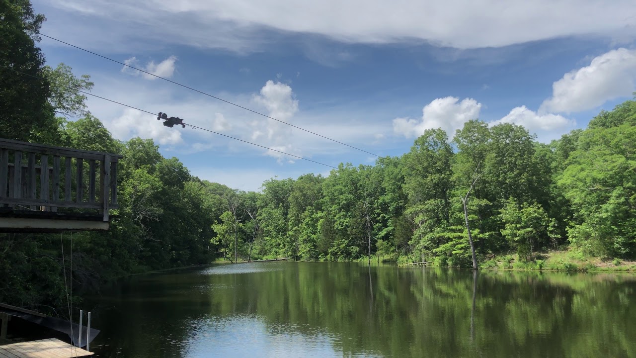 Zip Line Trolley Return system over a lake - FAST