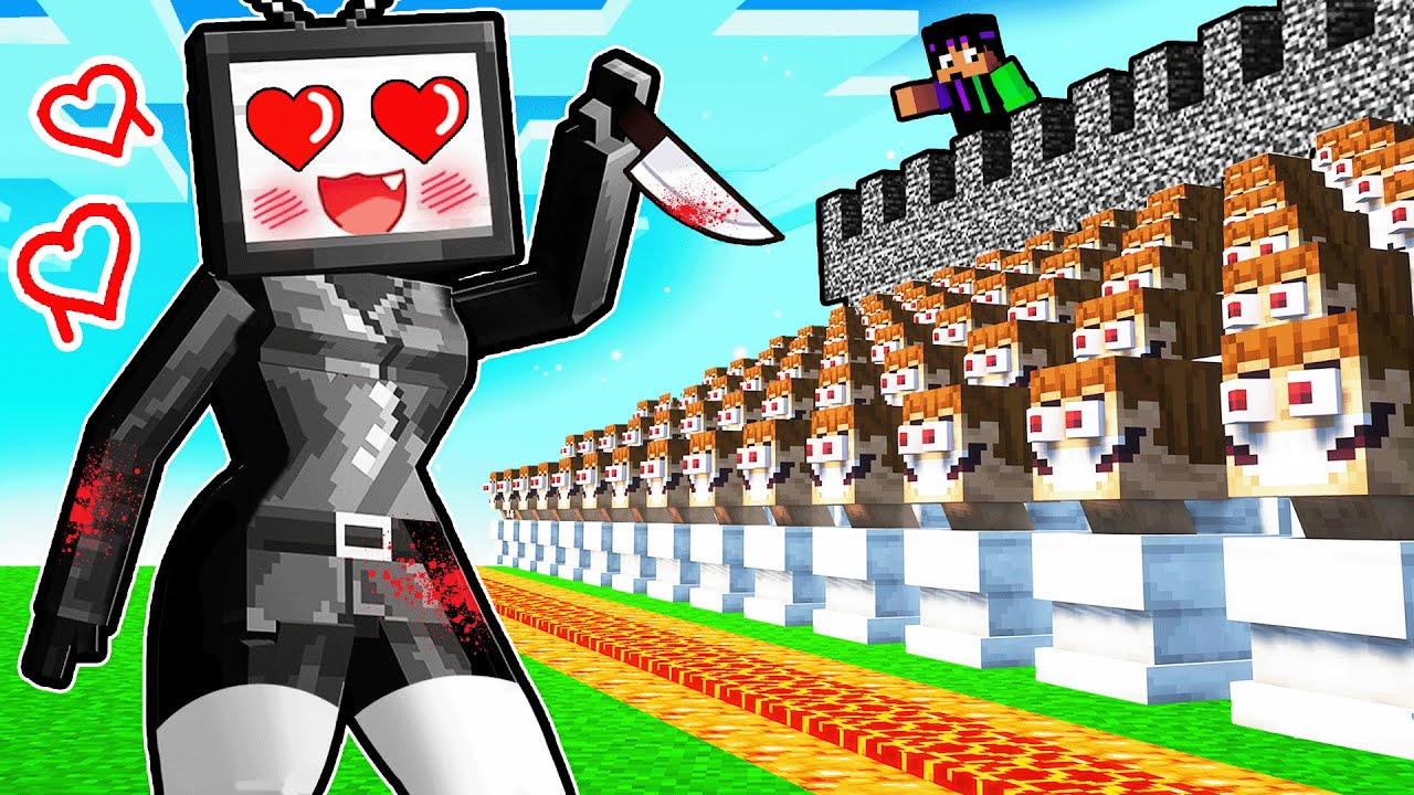 I Hired 1,000 SKIBIDI TOILETS to Defend my Base from TV WOMAN FANGIRL!