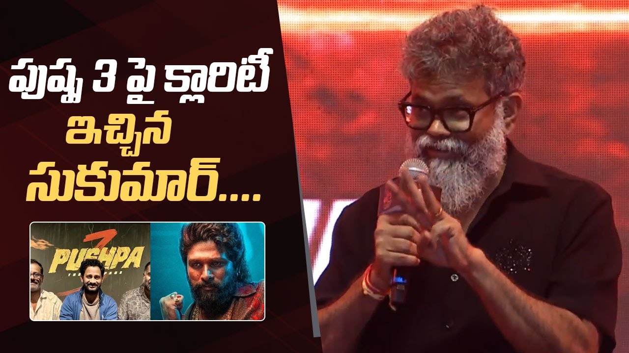 Director Sukumar Gives Clarity About Pushpa 3 | #Pushpa2 Pre Release Event | Manastars