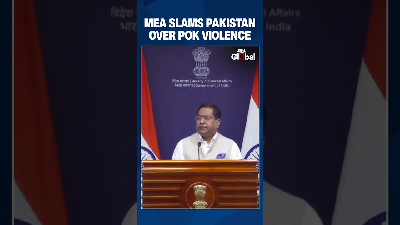 India Accuses Pakistan of Fake News Amid PoK Protests and Reports of Police Brutality |#shorts