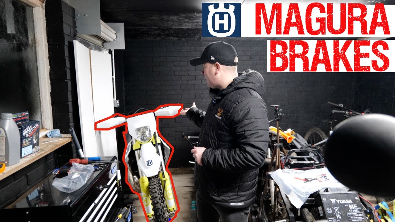 Changing Husqvarna Brake Pads and bleeding the Magura Brakes | Husqvarna TE300i maintenance.