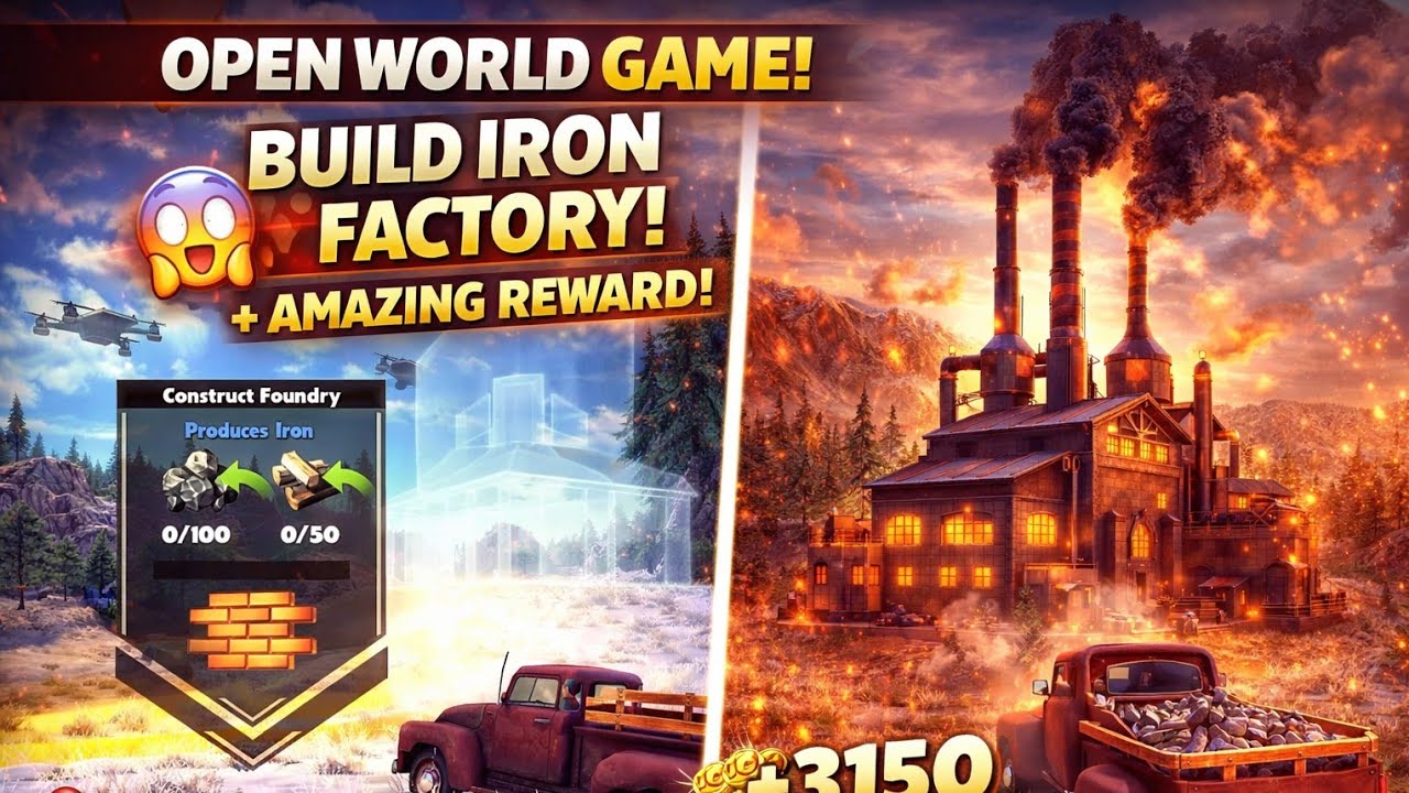 Building an Iron Factory 😱🏭 | Foundry Construction | OTR Offroading | Open World Games