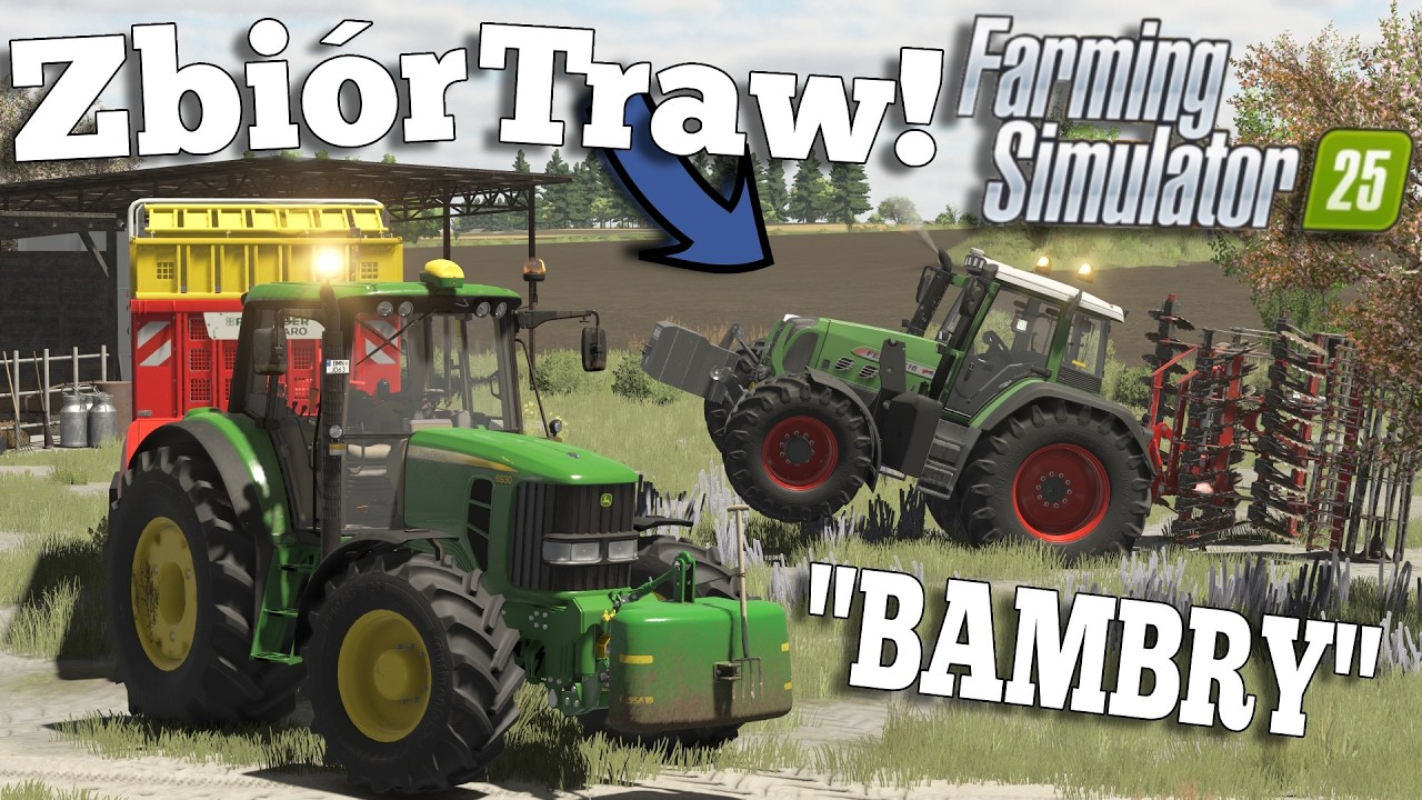 PIERWSZY ZBIÓR TRAW!🔥Jelenie W Polu🦌Sąsiad Pomaga✅ Nawozy & Trawa w Pryzmę🚜