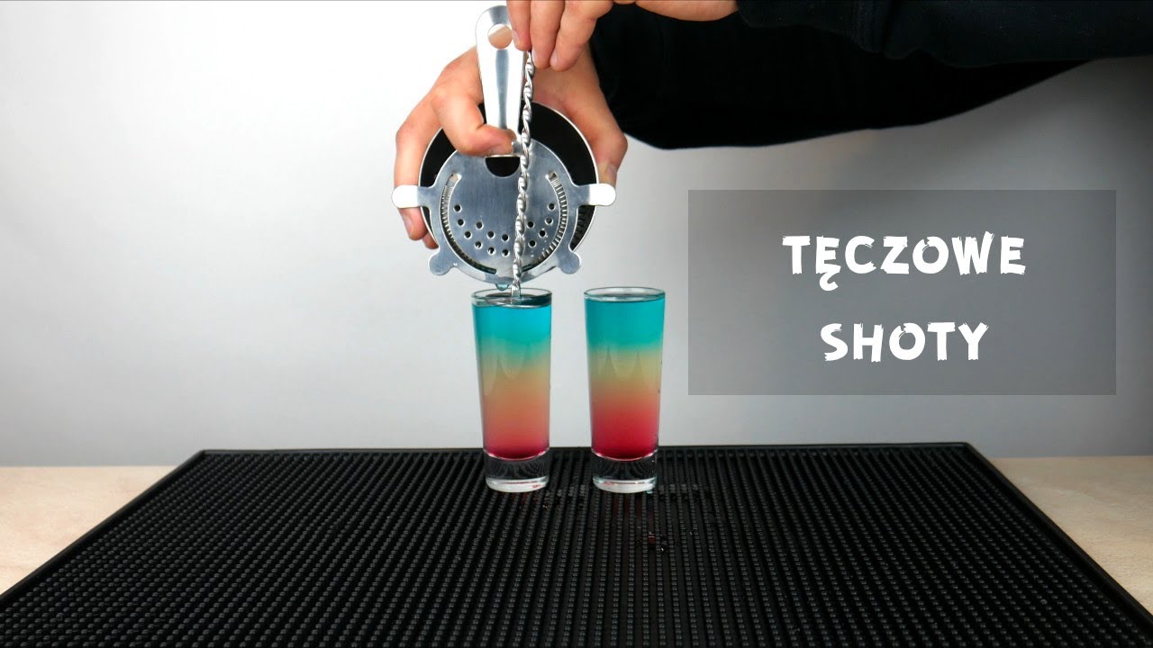 Tęczowe Shoty - przepis na warstwowe, kolorowe shoty - Drinkomania