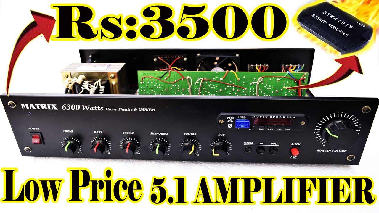5.1 Amplifier HomeTheater System//STK4141 IC//STK4191IC used Low Cost
