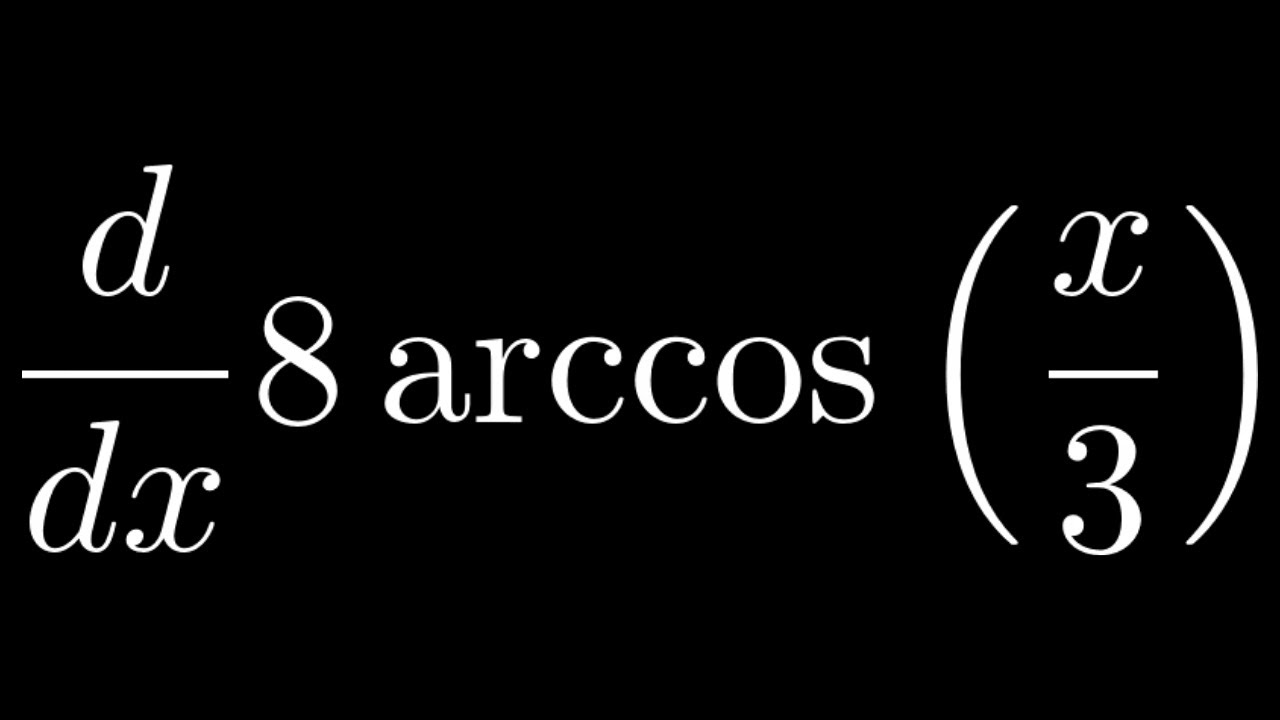 Derivative of 8*arccos(x/3)