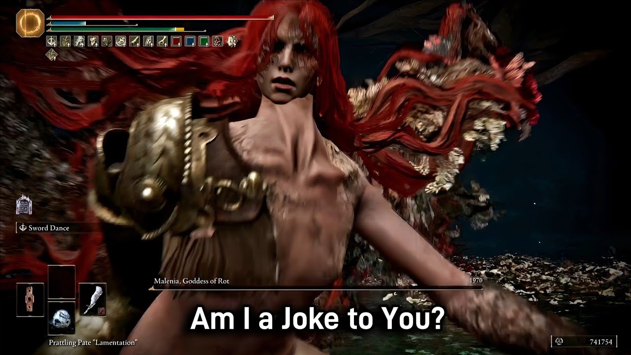 Clowning on Malenia with an Absolute Trash Build
