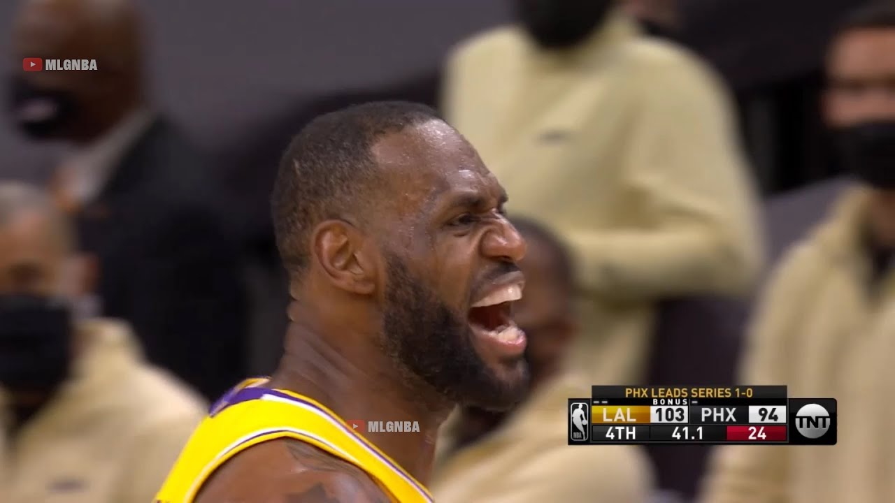 LeBron James with the clutch dagger 3! Lakers vs Suns Game 2