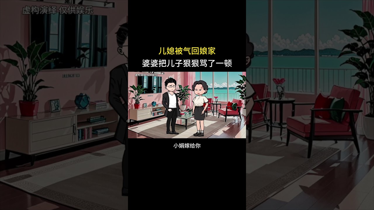 儿媳被气回娘家，婆婆把儿子狠狠骂了一顿 #情感动画#家庭百态#婆媳
